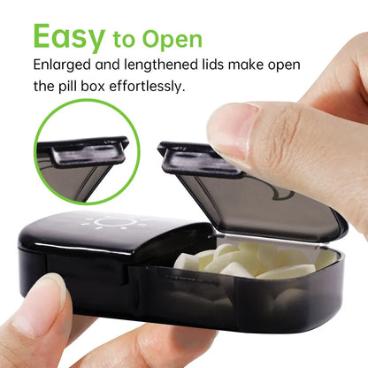 Fashion 7 Day Pill Box Organizer Case Portable 2 Times A Day Vitamin Tablet 14 Grids Large Storage Travel for Medicine Fish Oils