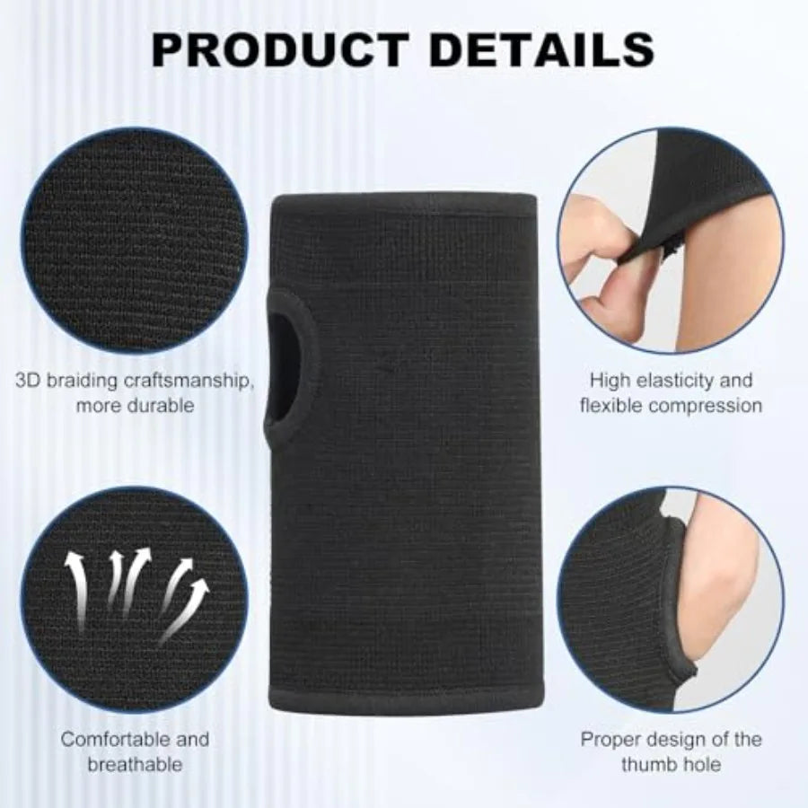 Palm Brace Wrist Support Sleeves 1 Pair Everyday Use Compression Carpal Tunnel Wrist Brace for Wrist Pain Relief Fitness Gloves