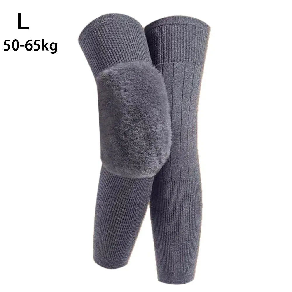 New Elastic Winter Knee Pads Plus Velvet Warm Knee Sleeve Thickened Universal Leg Sleeves Windproof Coldproof Knee Support
