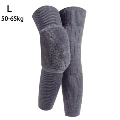 New Elastic Winter Knee Pads Plus Velvet Warm Knee Sleeve Thickened Universal Leg Sleeves Windproof Coldproof Knee Support