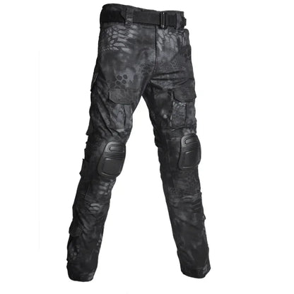 Camouflage Tactical Uniform Hunting Shirts Pants with Elbow Knee Pads Outdoor Hiking Training Frog Sets Clothing Ghillie Suits