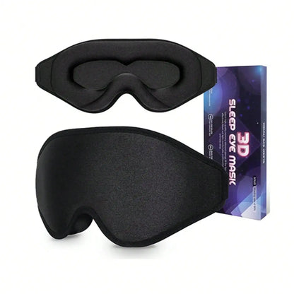 3D Cooling Sleep Eye Mask For Men Women Pressure Free Full Light Block Out Eye Shade With Adjustable Strap Portable Travel Sleeping Accessory