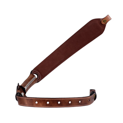 Tourbon Leather Rifle Sling Non-Slip Brown Gun Shoulder Strap Length Adjustable 92cm Shooting Hunting Accessories