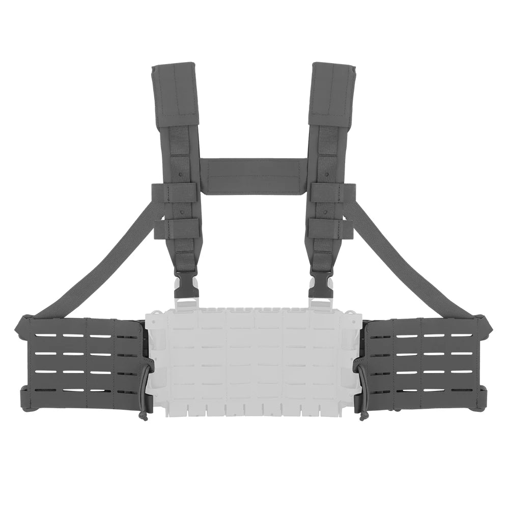 Tactical ARC Chest Rig V3 Shoulder Strap 5.56 Triple Mag Pouch with Bilateral Quick Release Slide Molle Platforms Hunting Vest