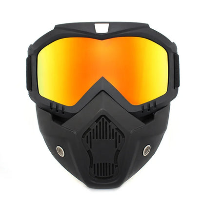Cycling Dustproof Adjustable Motorcycle Goggles Breathable Full Face Protective Sunglasses Riding Outdoor Sport Windproof Mask