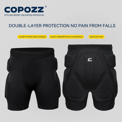COPOZZ Extreme Sports Ski Skate Snowboard Protection Skiing Protector Knee Pads Skating Protective Hip Padded Shorts Pants S-XL