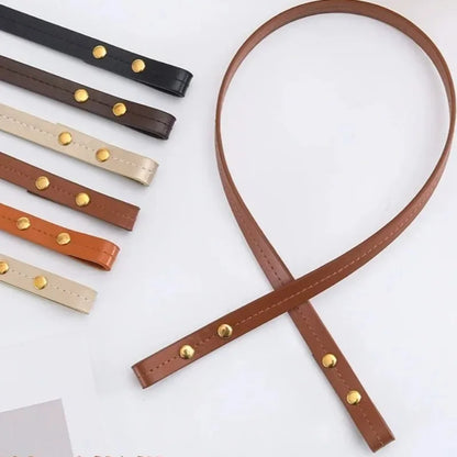 Handmade DIY Bag Straps Premium PU Leather Handles with Customizable Length Detachable Shoulder Strap Kits for Handbag Making
