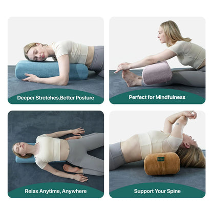 Yoga Bolster Pillow, Rectangular Meditation Cushion, Lightweight Yoga Prop, Restorative Yoga Pillow, Pilates Support Cushion