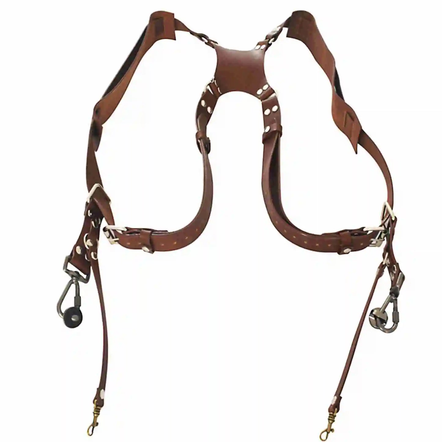 Camera Strap Adjustable Dual Leather Rivet Double Shoulder Digital Camera Shoulder Strap Harness Accessory Camera Harness
