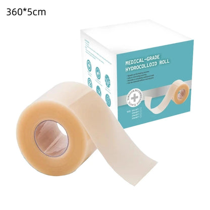 Hydrocolloid Bandage Roll; Waterproof Extra Thin Dressing for Exceptional Wound Care; Self Adhesive Scar Tape