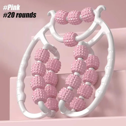 Circular Leg Clamps-360 Degree 20 Wheels Muscle Roller Massager Muscle Roller Neck Arm Leg Muscle Relax Massager Sports Yoga