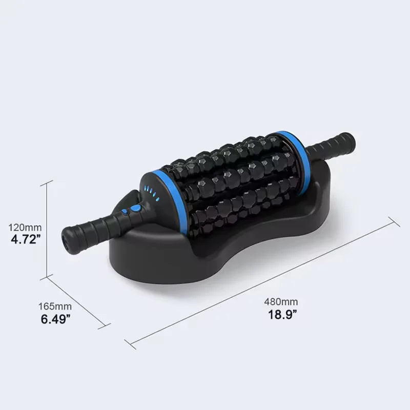 Electric Roller Massage Stick Deep Tissue Muscle Fascia Relaxation Massager Cordless Rechargeable Fitness Exercise Pain Relief