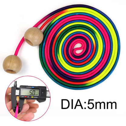 Colorful 5m Rainbow Skipping Rope - Long Children Students Speed Skipping Rope -fit Jump Rope With Anti-Slip Handle