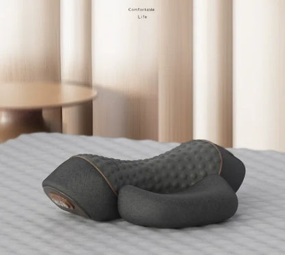 Heated Vibration U-Shape Neck Massage Pillow Cervical Relief Portable Travel Office Cushion