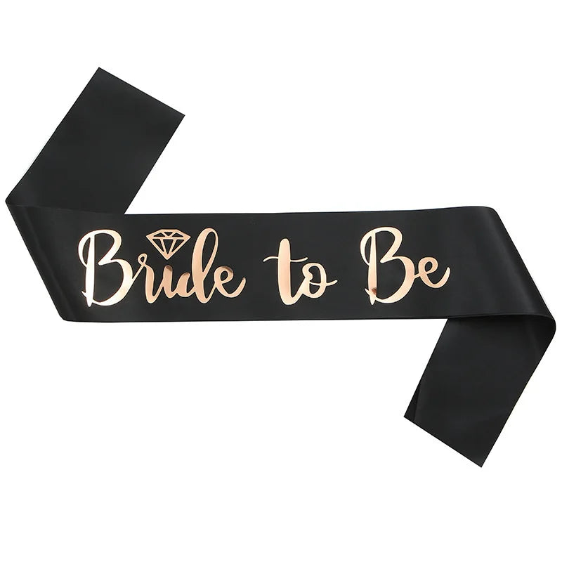 Bachelor Party Bride Bridesmaid Shoulder Strap Letter Bronzing BRIDE TO BE Ceremonial Strap TEAM BRIDE Wedding Supplies