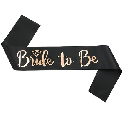 Bachelor Party Bride Bridesmaid Shoulder Strap Letter Bronzing BRIDE TO BE Ceremonial Strap TEAM BRIDE Wedding Supplies