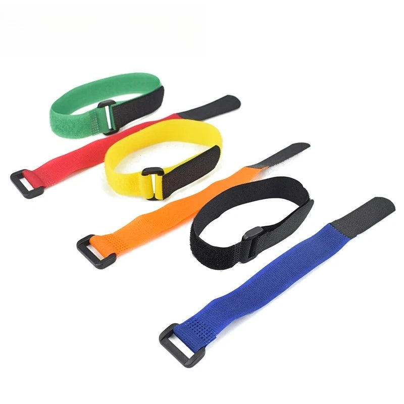 5PCS Bike Handlebar Straps Universal Nylon Tie Bands for Flashlight Gear Accessories Sticky Fastening Strap
