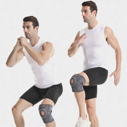 1PC Knee Pads Spring Support Thickened EVA Gasket Silicone Anti-slip Stabilize The Patella Breathable Knee Support for Running