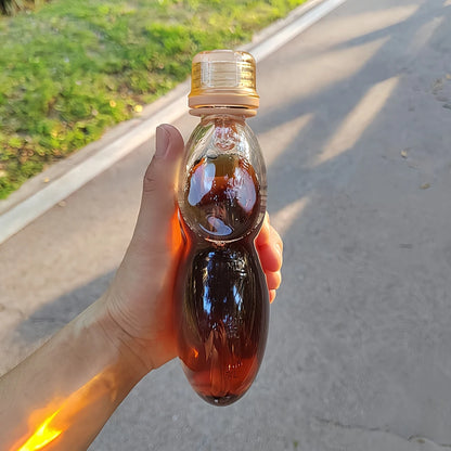 1PC 460ml Retro Gourd Shaped Sports Water Bottle Leak Proof Tritan Plastic Cup for Gym Outdoor Travel Cycling And Daily Use