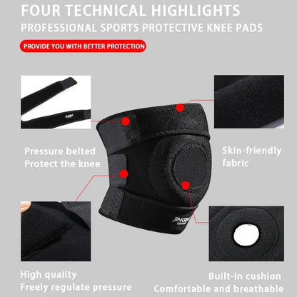 Knee Support Adjustable Compression Knee Pads Knee Support Brace Sports Workout Protective Gear Stabilizer Elastic Breathable