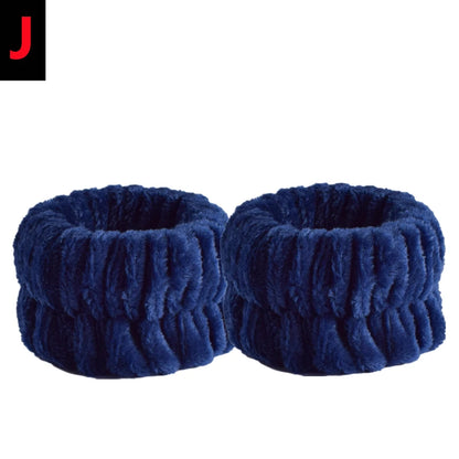 2PCS Reusable Spa Wrist Washband Soft Microfiber Towel Wristbands For Washing Face Women Girl Yoga Running Sport Wrist Sweatband