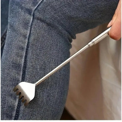 Silvery Portable Telescopic Back Scratcher Extendable Stainless Steel for Men & Women Gift for Mothers And Fathers