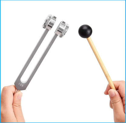128 Hz Tuning Fork Set Weighted Bio-Acoustic Tuning Fork For Healing Chakra,Sound Therapy,Reliever Stress..