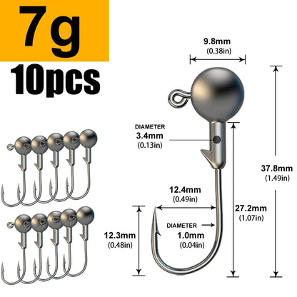 1g 2g 3g 4g 5g 10g 20g 22g 25g 28g crank Jig head hook fishing hook head Jig lure hard bait soft worm jig hook for fishing