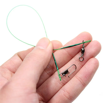 Anti Bite Steel Fishing Line Steel Wire Leader With Swivel Fishing Accessory Lead Core Leash Fishing Wire 15cm 20cm  30cm