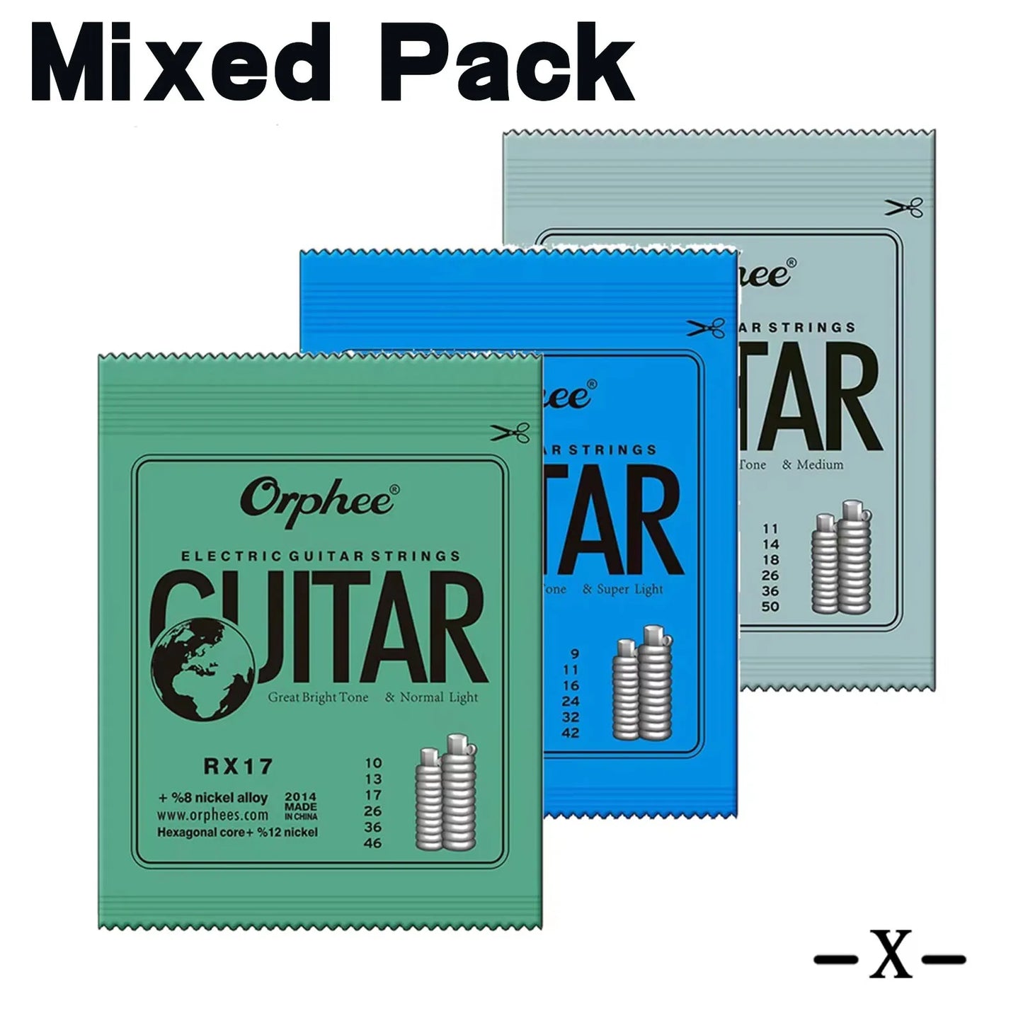 Orphee 1/5/10 Pcs Electric Guitar Strings Set RX Series Hexagonal Carbon Steel 6 String for Electric Guitar Accessories&Parts