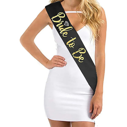 Bachelor Party Bride Bridesmaid Shoulder Strap Letter Bronzing BRIDE TO BE Ceremonial Strap TEAM BRIDE Wedding Supplies