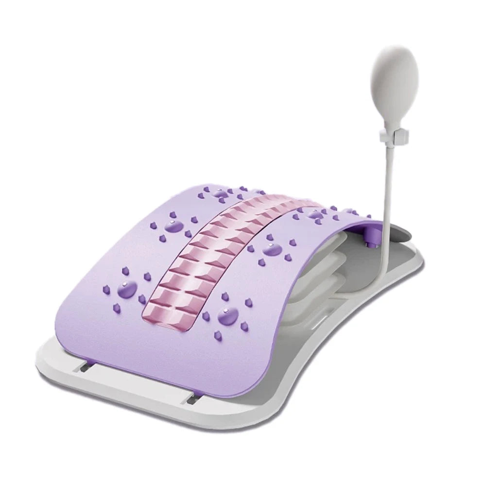 Foreverlily Adjustable Back Massager Airbag Waist Neck Support Massage Lumbar Cervical Muscle Relax Stretcher Posture Massager