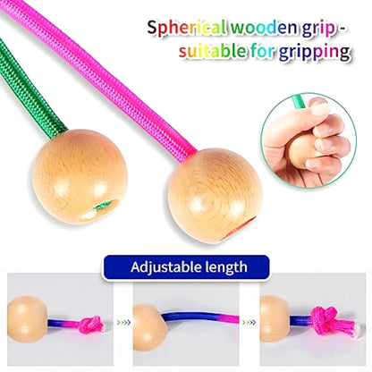 Colorful 5m Rainbow Skipping Rope - Long Children Students Speed Skipping Rope -fit Jump Rope With Anti-Slip Handle