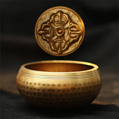 Miwayer Copper Sing Bowl Nepal Tibet Handmade for Religious Sound Therapy Music Yoga Buddha Bowl Chanting Healing Tool