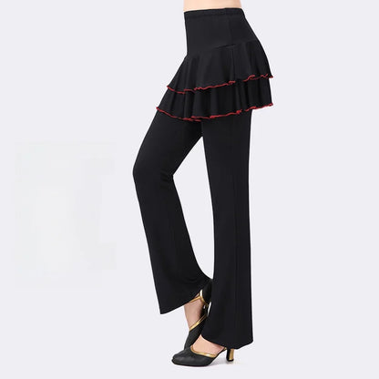 Qui Dry Dance Pants Women's High Waist Long Trousers Skirt Sports Fitn Square Dance orm Breathable Comfortable Fabric