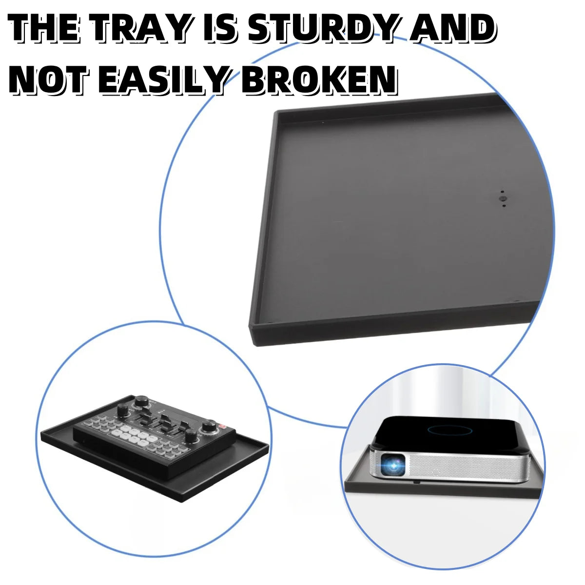 1pc Projectors Tray Tripod Stand Sound Card Projectors Tray Platform Holder Universal 1/4in Screw Adapter 25x18cm