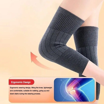 New Elastic Winter Knee Pads Plus Velvet Warm Knee Sleeve Thickened Universal Leg Sleeves Windproof Coldproof Knee Support