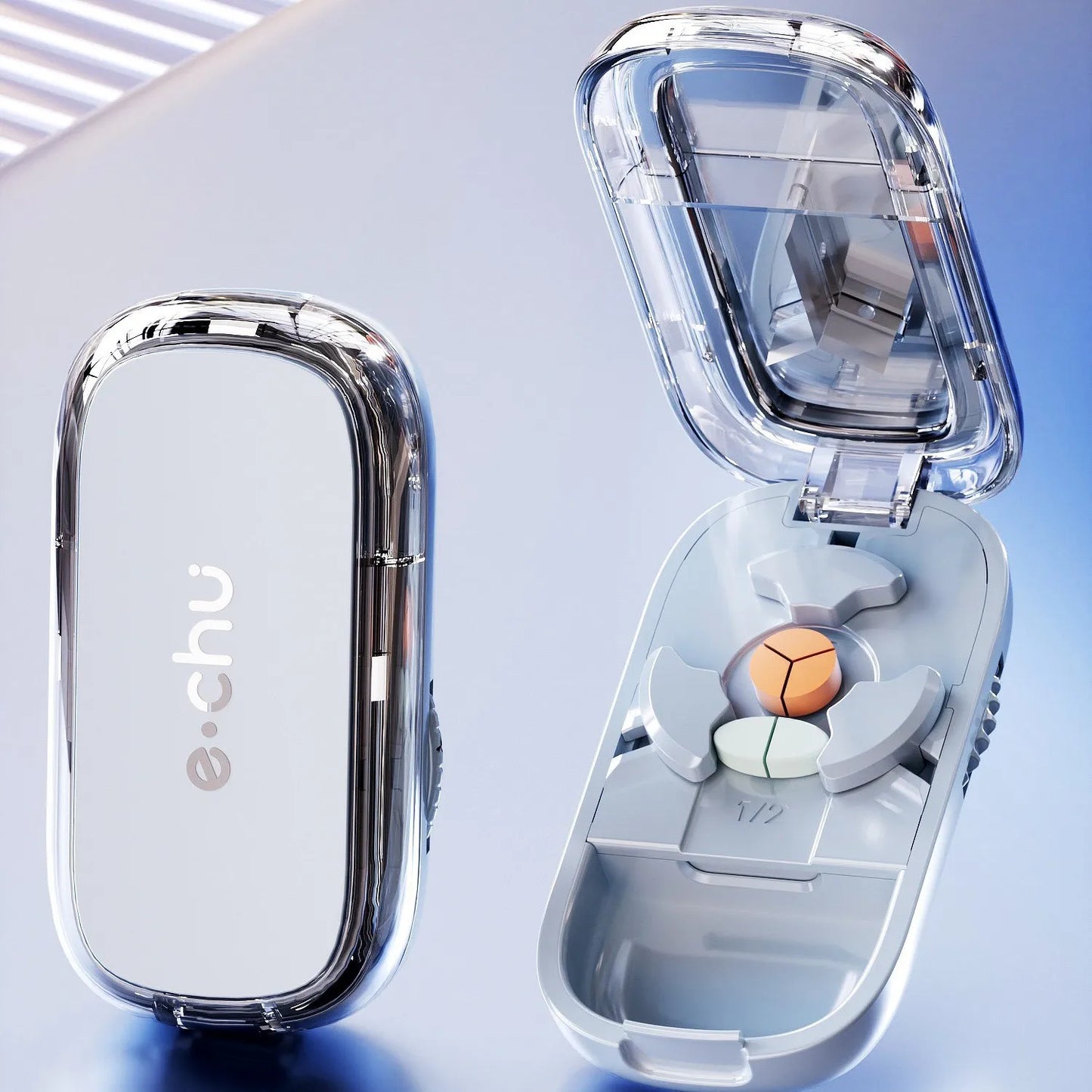 New Quartering Pill Cutter Storage Box Portable Drug Tablet Medicine Dustproof Divider Organizer Crusher 1/2 1/4Pill Cutter