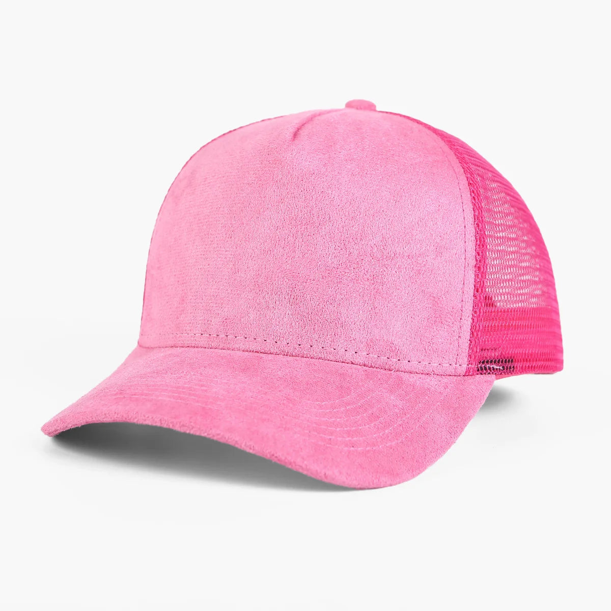 Outdoor 5 panel Suede Trucker Hat Custom Logo Breathable Mesh Solid Color Gorros Sports Cap