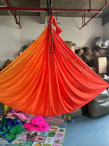 Anti-Gravity Multicolour Yoga hammock Flying Swing 5m fabrics Yoga Belts For the yoga Exercise Air Swing Bed Trapeze Yoga studio