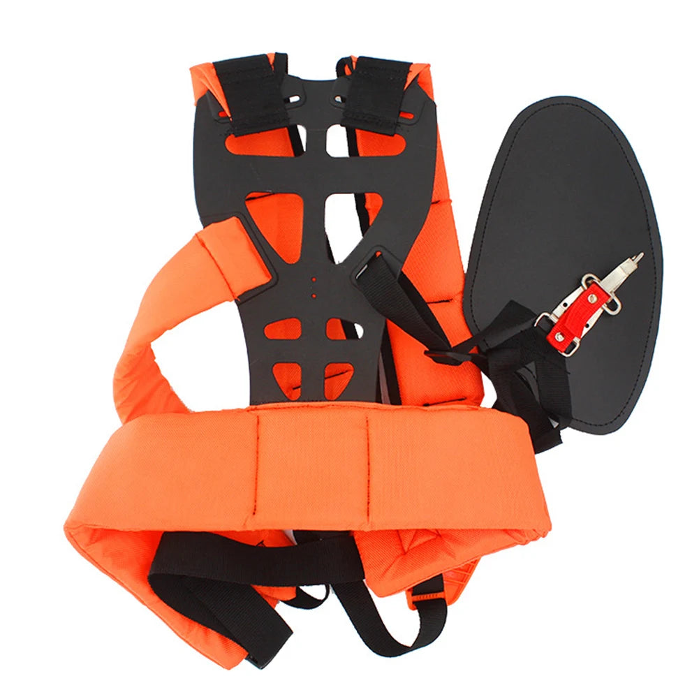 W Shape Buckle Padded Belt Comfortable Padded Belt Double Shoulder Strap Labor Saving Increase Safety for Brush Cutter Trimmer