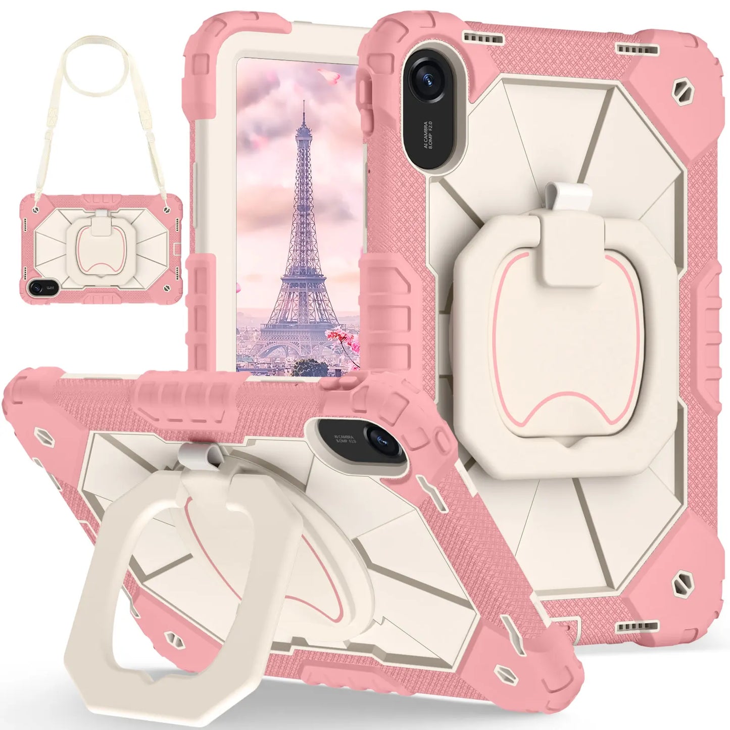 Heavy Duty Case for Xiaomi Redmi Pad 2 11 inch 2025 Shockproof Rotating Stand Cover for Redmi Pad 2 11" with Shoulder Strap