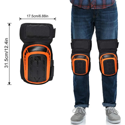 2PCS Heavy Duty Knee Pads for Construction - Double Gel Cushion,Thick Foam & Adjustable Non-Slip Straps- Work Pads for Men/Women
