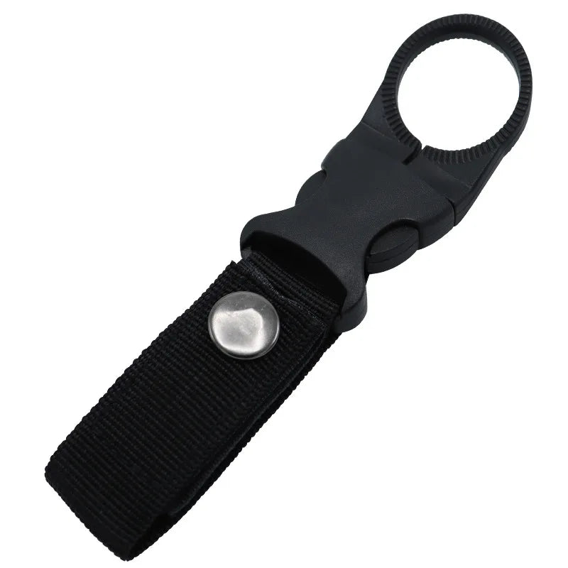 Webbing Water Bottle Holder Climbing Carabiner Belt Backpack Hanger Hooks Clip Multifunction Water Bottle Nylon Buckle Hook Clip