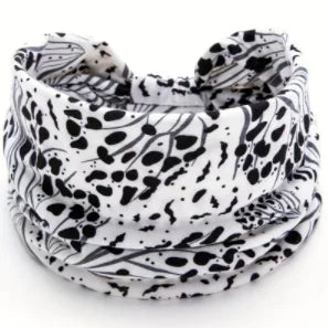 Boho Headbands for Women Knotted Wide Headwrap Turban Yoga Workout Head Bands Stretch Hiarbands Cotton Bandana Hair Accessories