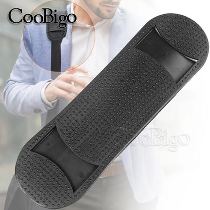 2pcs/Pack Shoulder Strap Pad Rubber Cushion Pads for Laptop Bag Backpack Straps Plastic Black Round Rim Nonslip