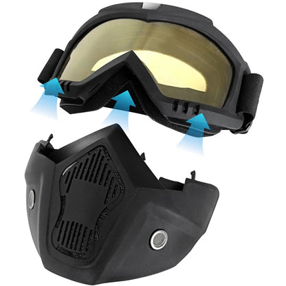 2025 NEW Outdoor Sports Windproof Mask Goggle HD Motorcycle Glasses Snowboard Eyewear Riding Motocross Summer UV Sunglasses