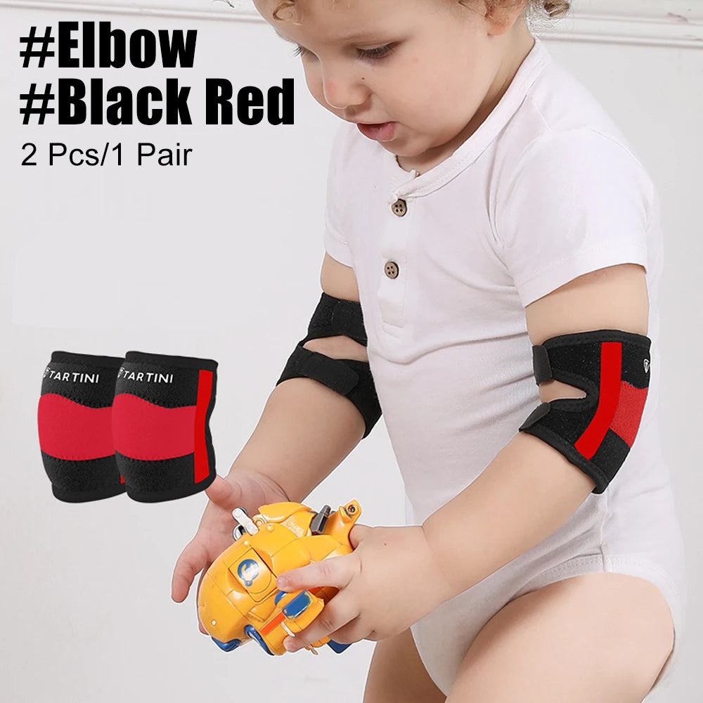 1Pair Baby Elbow Knee Pads for Crawling Adjustable Knee Pads Toddler Crawler Knee Elbow Protector for Infant Girl Boy Crawling