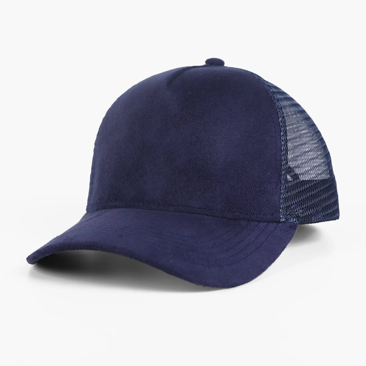 Outdoor 5 panel Suede Trucker Hat Custom Logo Breathable Mesh Solid Color Gorros Sports Cap