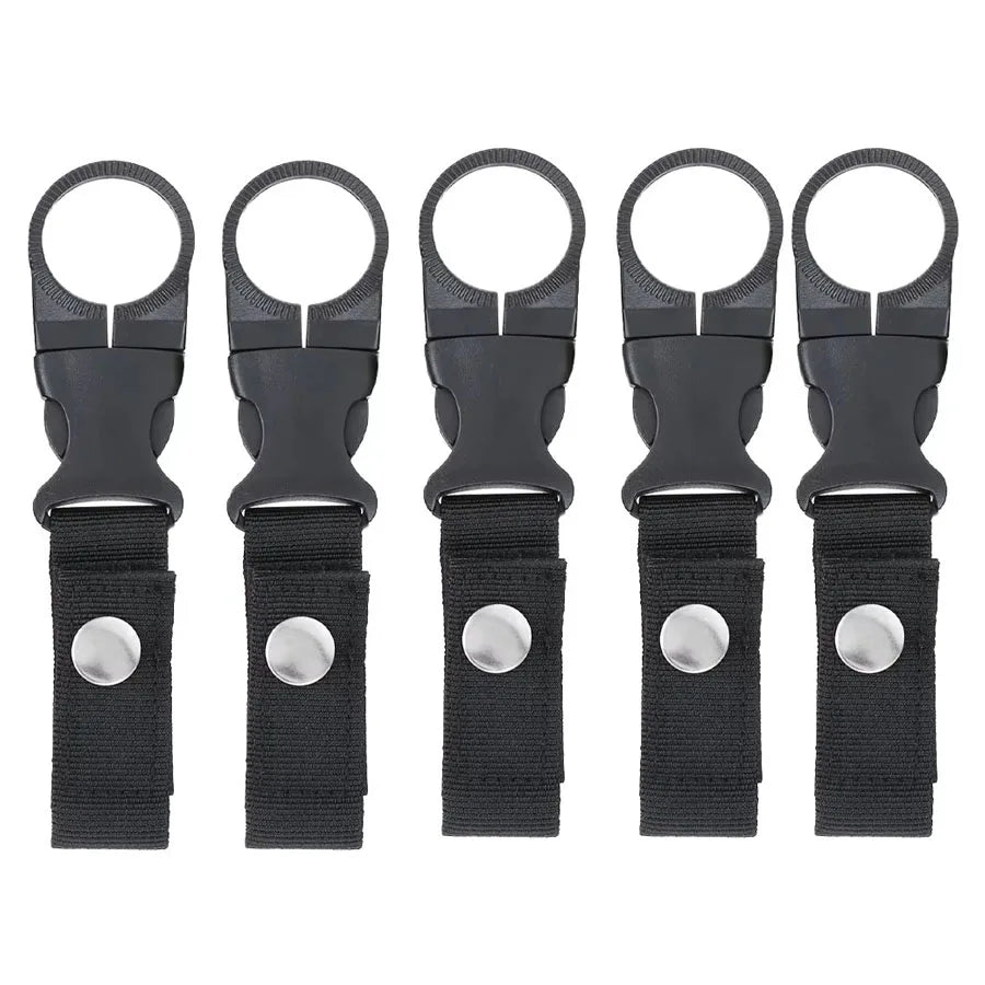 Webbing Water Bottle Holder Climbing Carabiner Belt Backpack Hanger Hooks Clip Multifunction Water Bottle Nylon Buckle Hook Clip